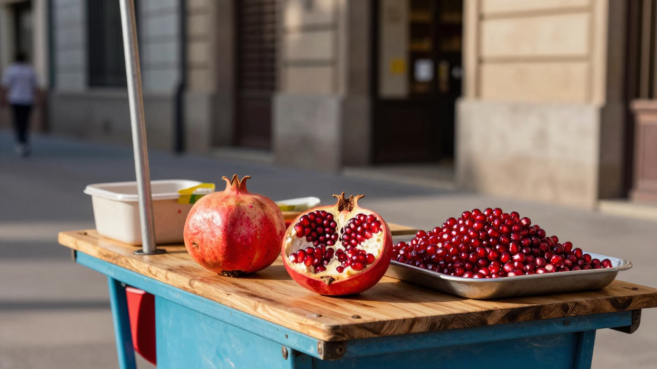 Colorful 1980s Street Scene in Barcelona Spain Late Morning in in Barcelona, Spain