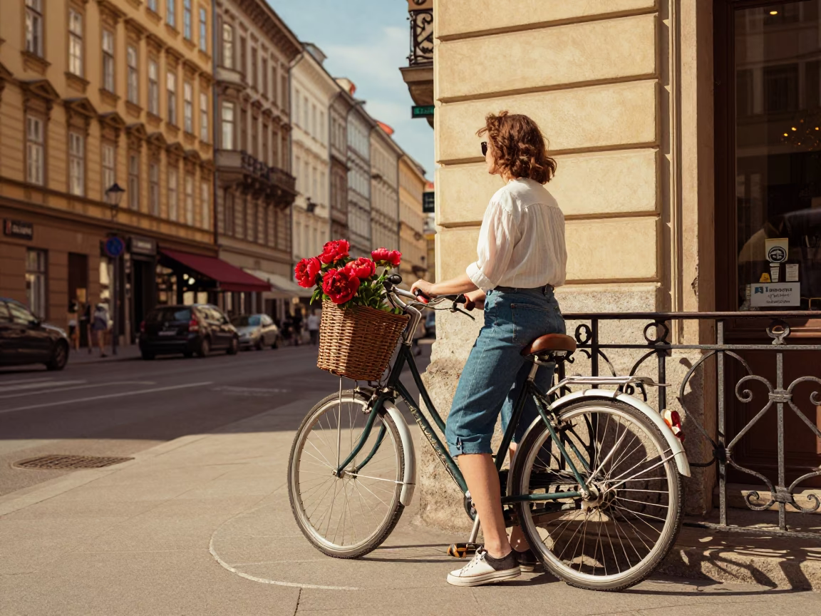 Colorful 1990s Vienna Street Scene with Vintage Details in in Vienna, Austria