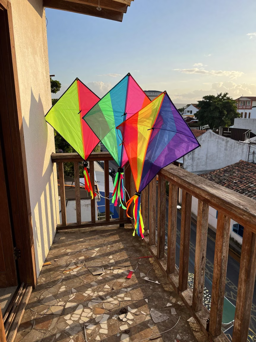 Colorful Kites in Salvador in in Salvador, Brazil