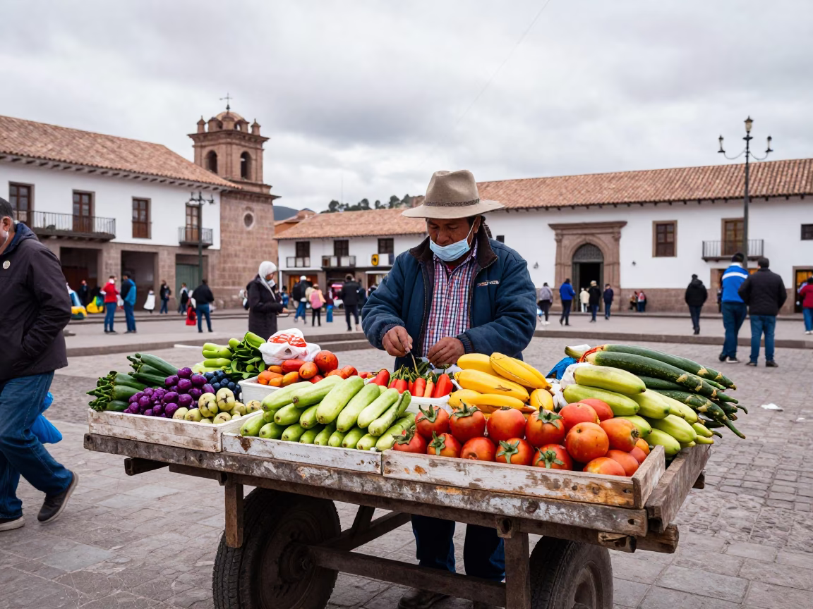 Colorful Produce in Cusco in in Cusco, Peru