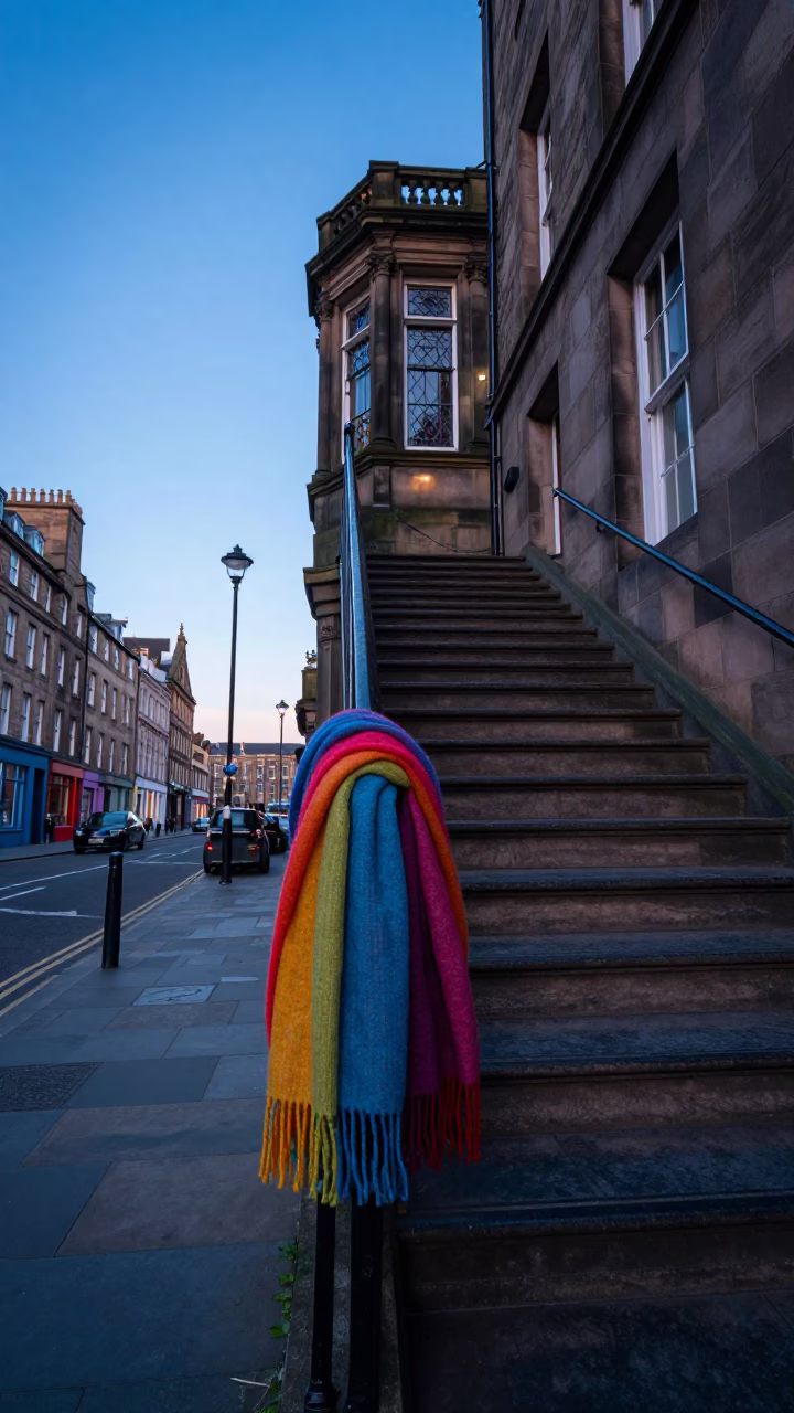 Colorful Scarf in Edinburgh in in Edinburgh, United Kingdom