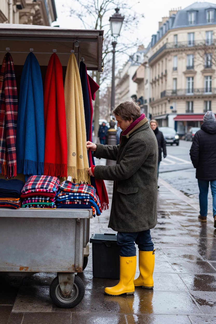 Colorful Scarves in Paris in in Paris, France