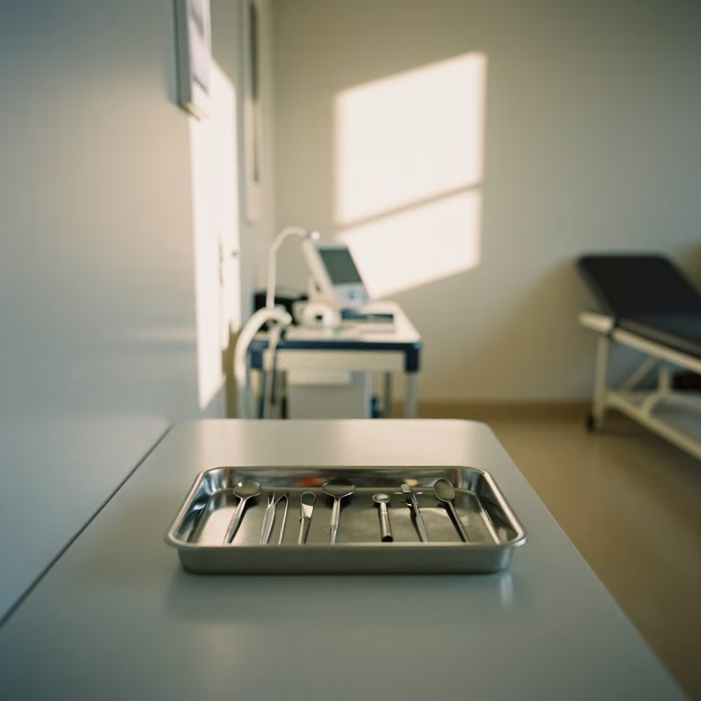 Colposcopy Swab Tray in Rehabilitation Room in inside a rehabilitation therapy room in Lakota