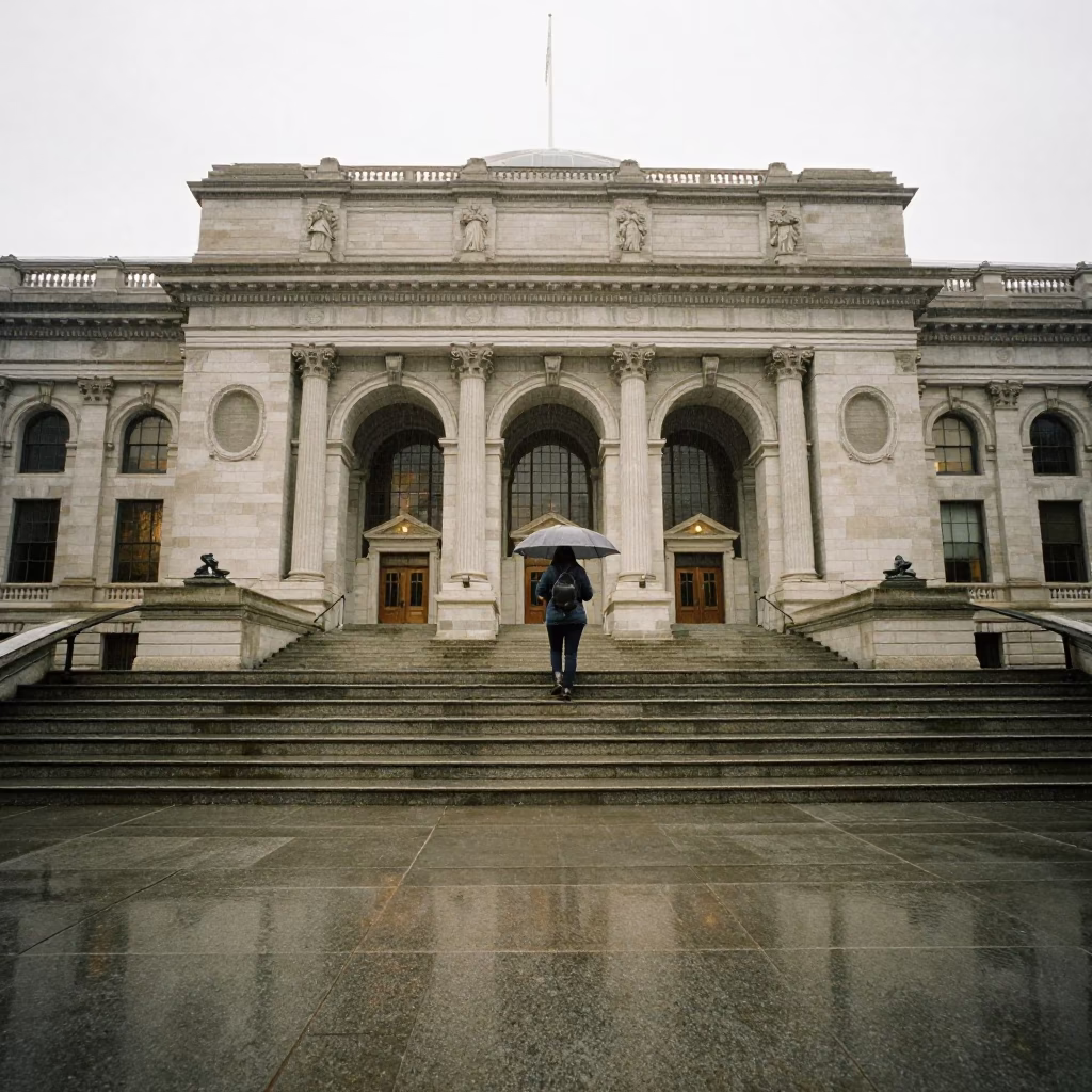 Commuter at Midday Light in in Boston, Massachusetts, United States