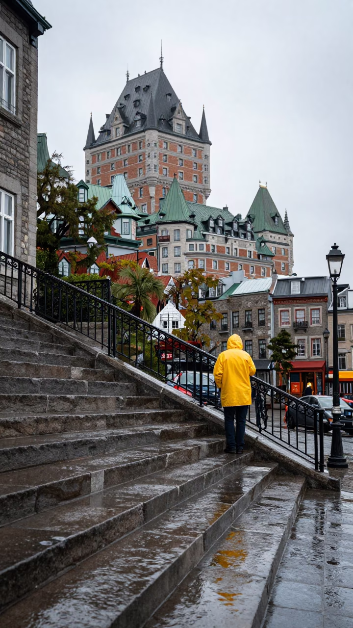 Commuter in Quebec City in in Quebec City, Quebec, Canada