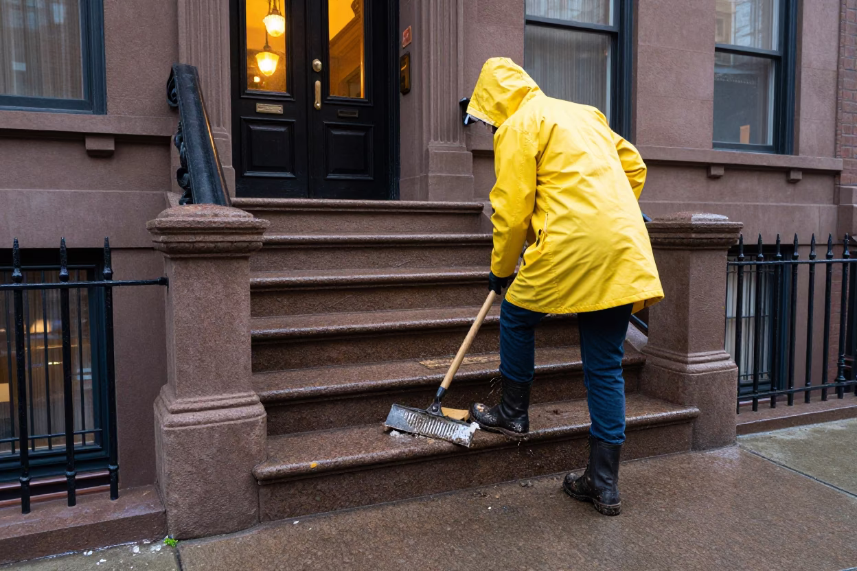 Commuter just after sunrise in Boston in in Boston, Massachusetts, United States