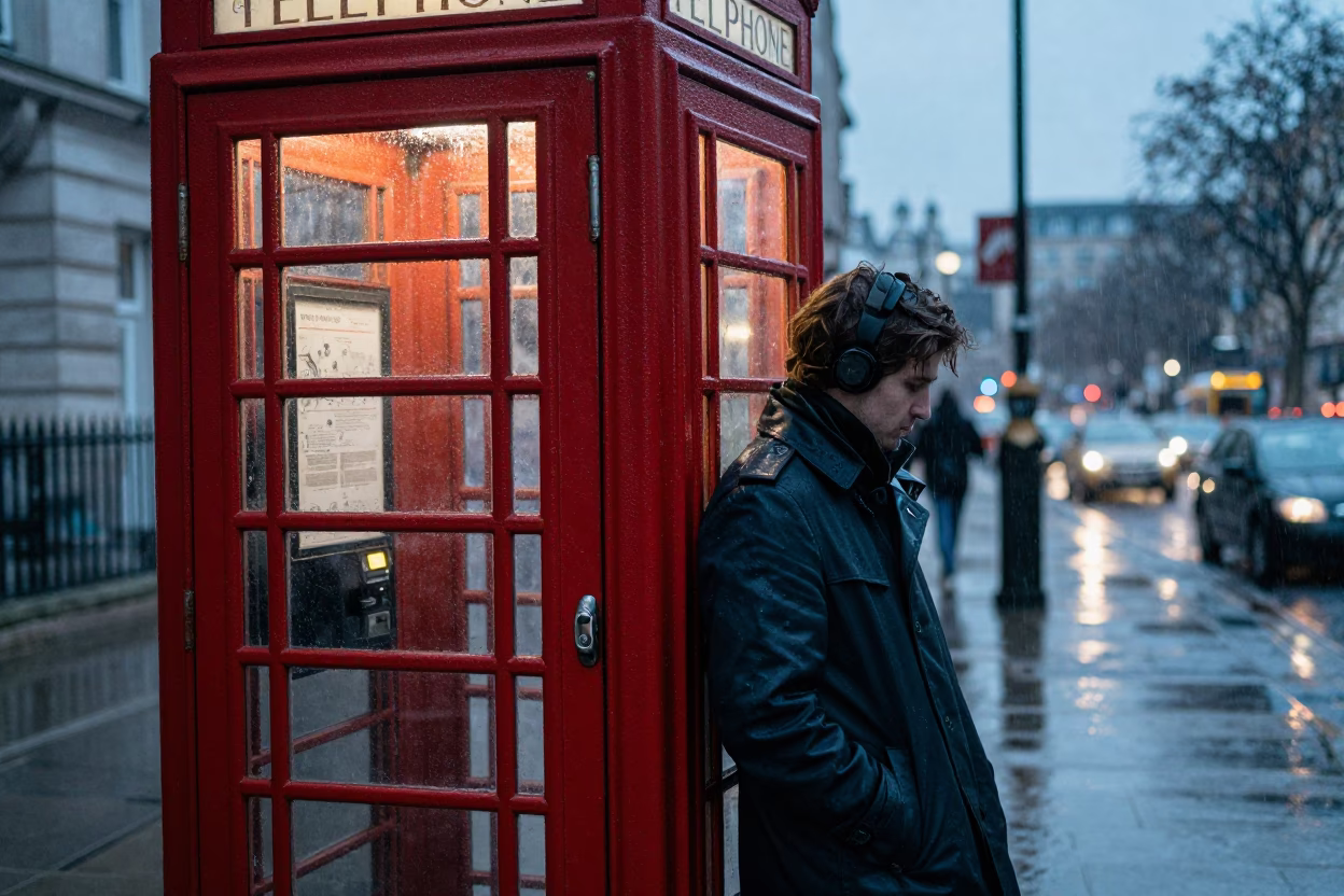 Commuter Waiting in London in in London, United Kingdom
