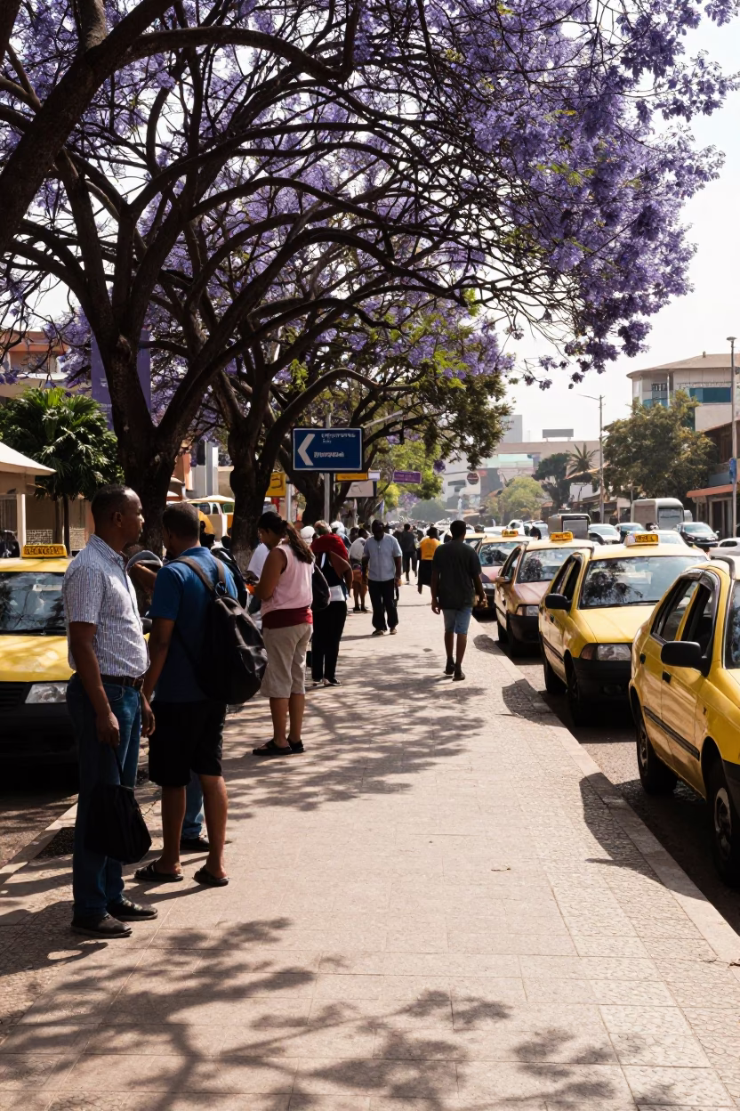 Commuters Waiting in Durban in in Durban, South Africa
