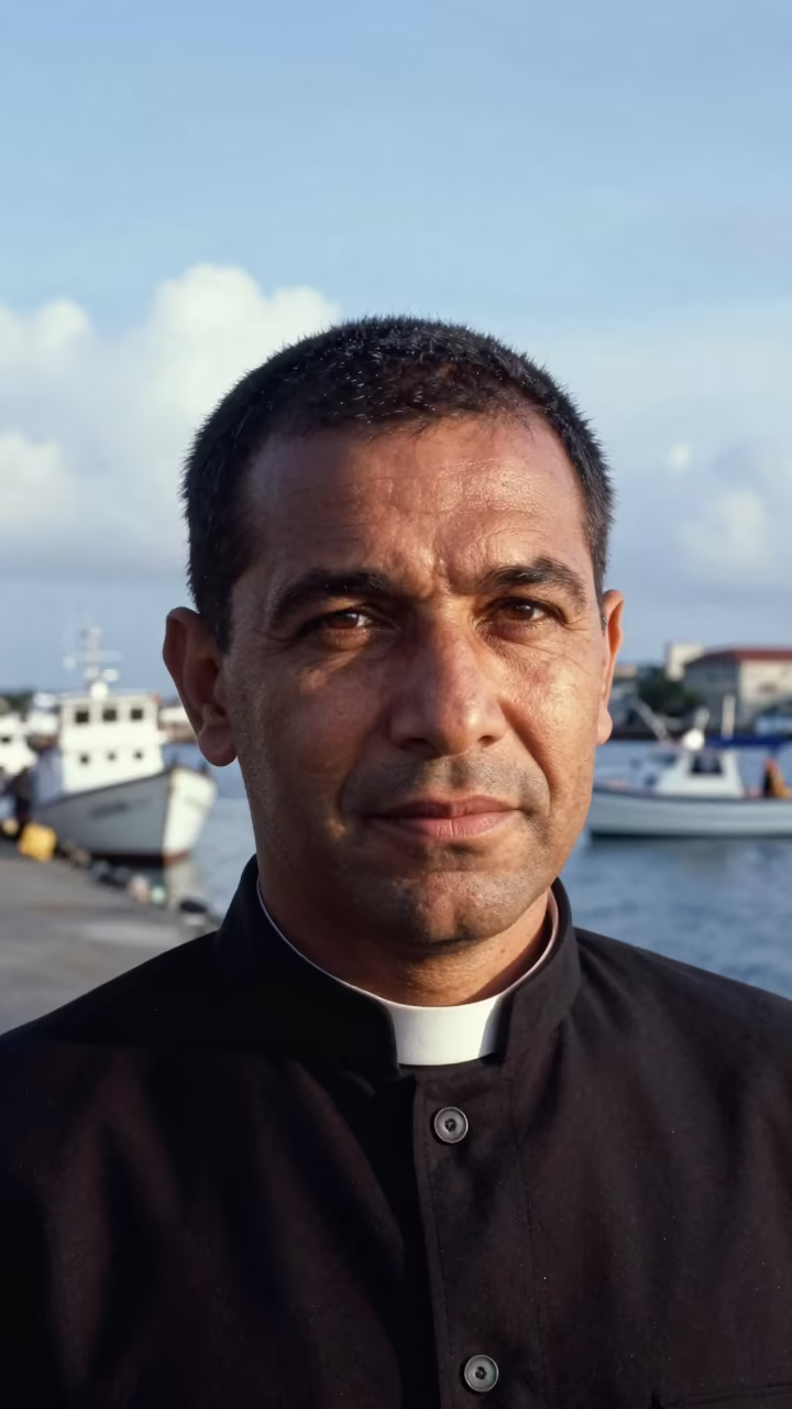 Compassionate Chaplain at Georgetown Harbor Edge in at a harbor edge in Georgetown