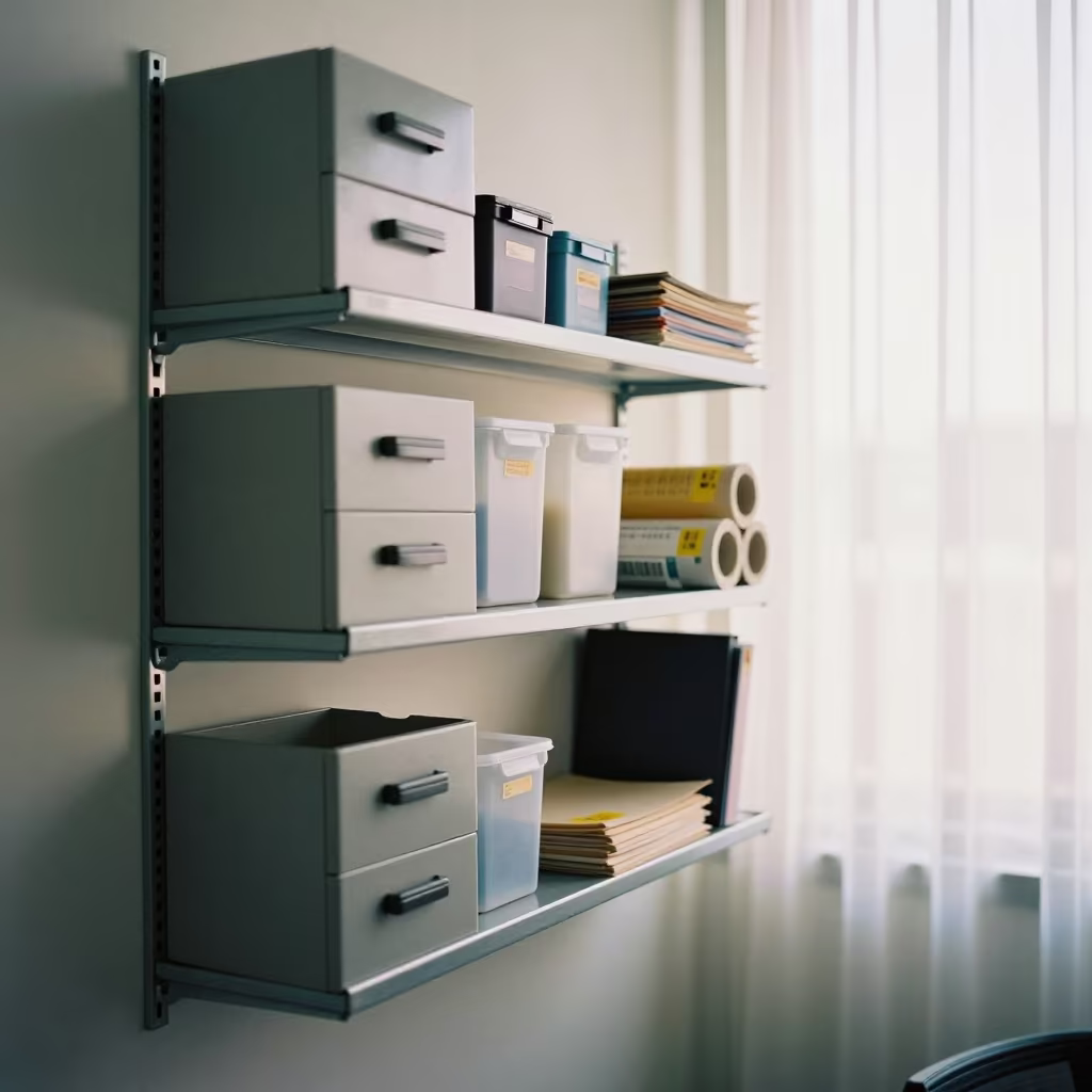 Compliance Poster Rack in Langkawi Office in inside an open-plan office bay near Langkawi