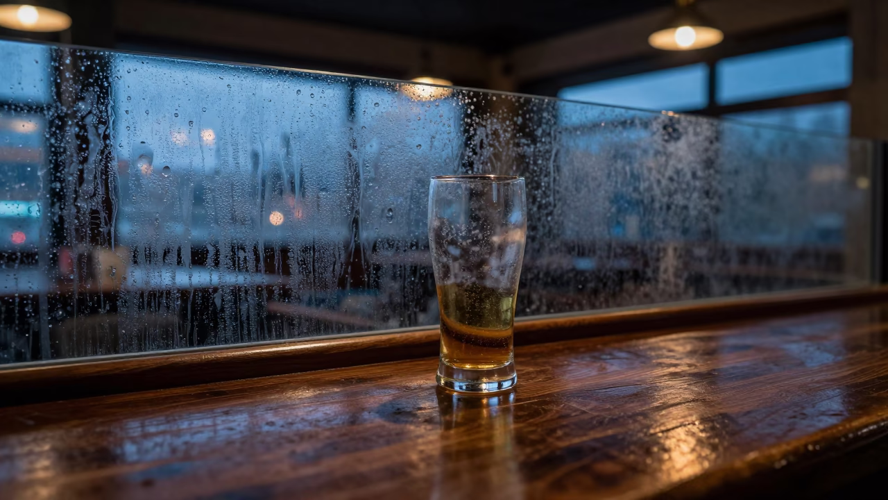 Condensation after dark in Seattle in in Seattle, United States