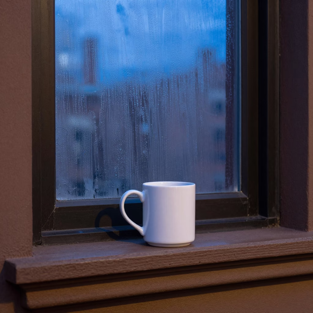 Condensation at Blue Hour in in Boston, United States