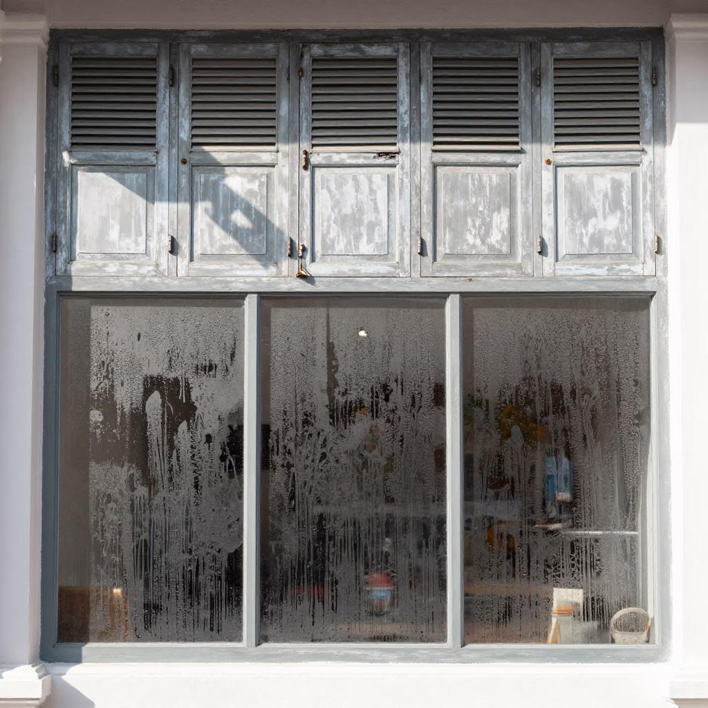 Condensation at Flat Noon Light in in Singapore, Singapore