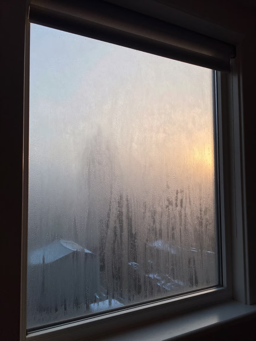 Condensation in Seattle at The Still Hours Before Dawn Light in in Seattle, Washington, United States