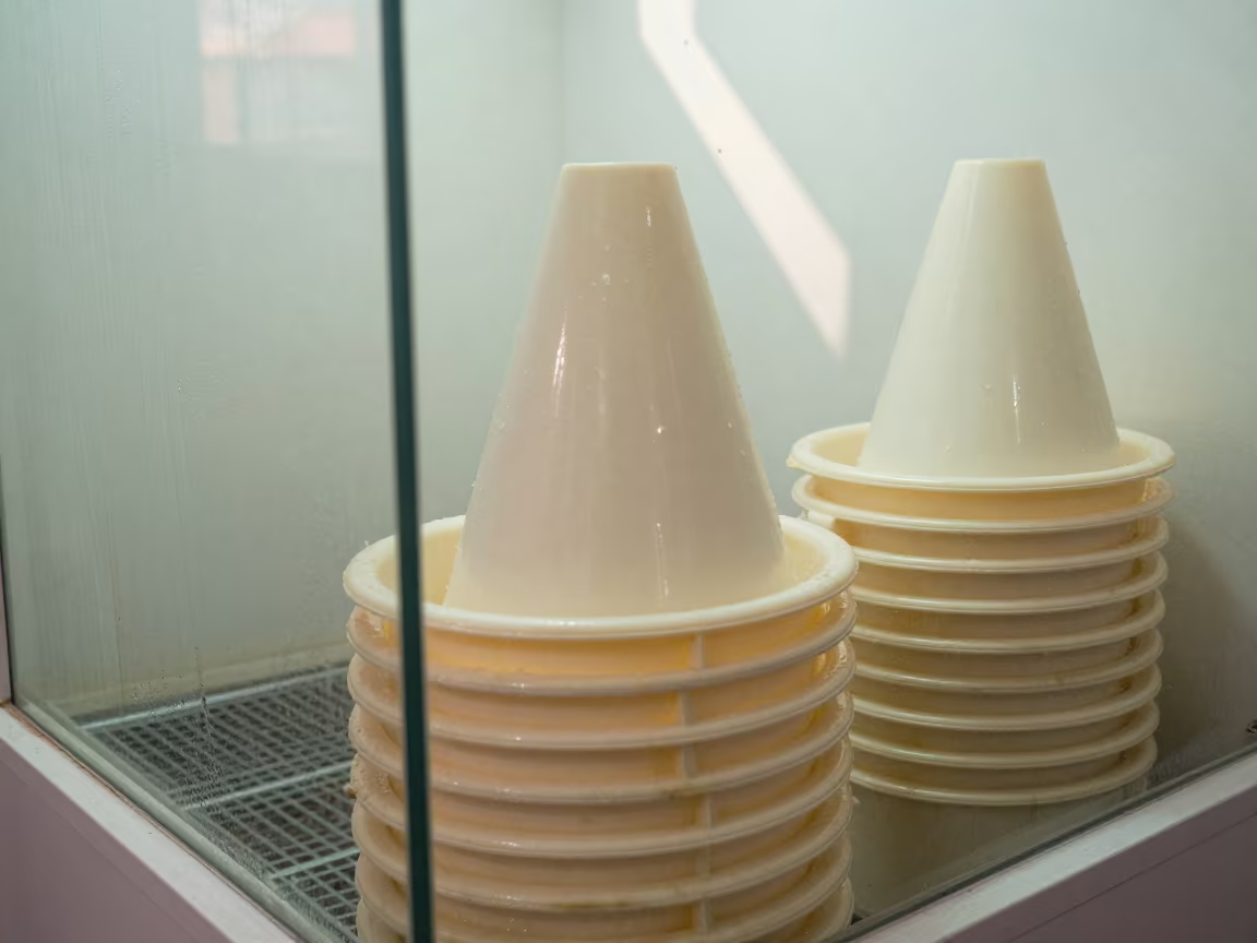 Cone Basket at Self-Serve Dog Wash Burewala in at a self-serve dog wash station near Burewala