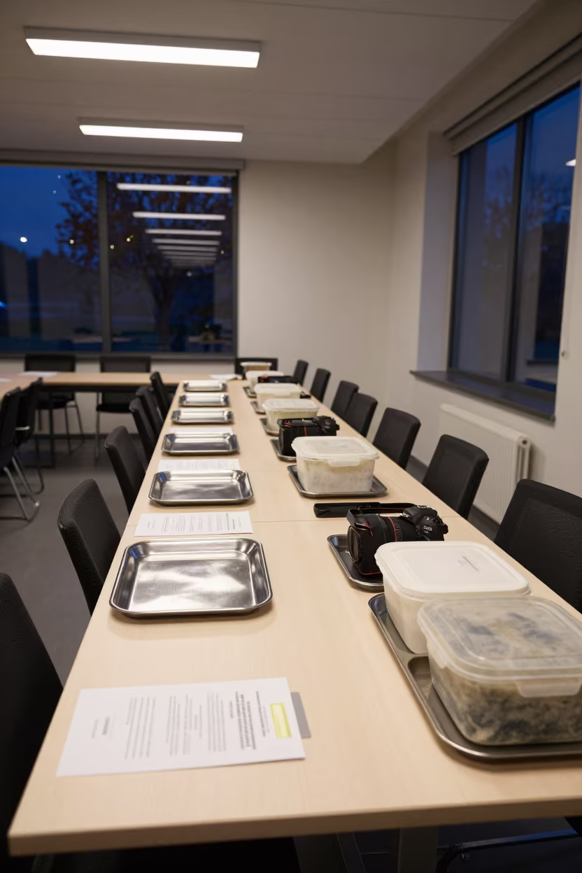 Conference Catering Board in Autumn Boardroom in at a boardroom table before a meeting near Adana