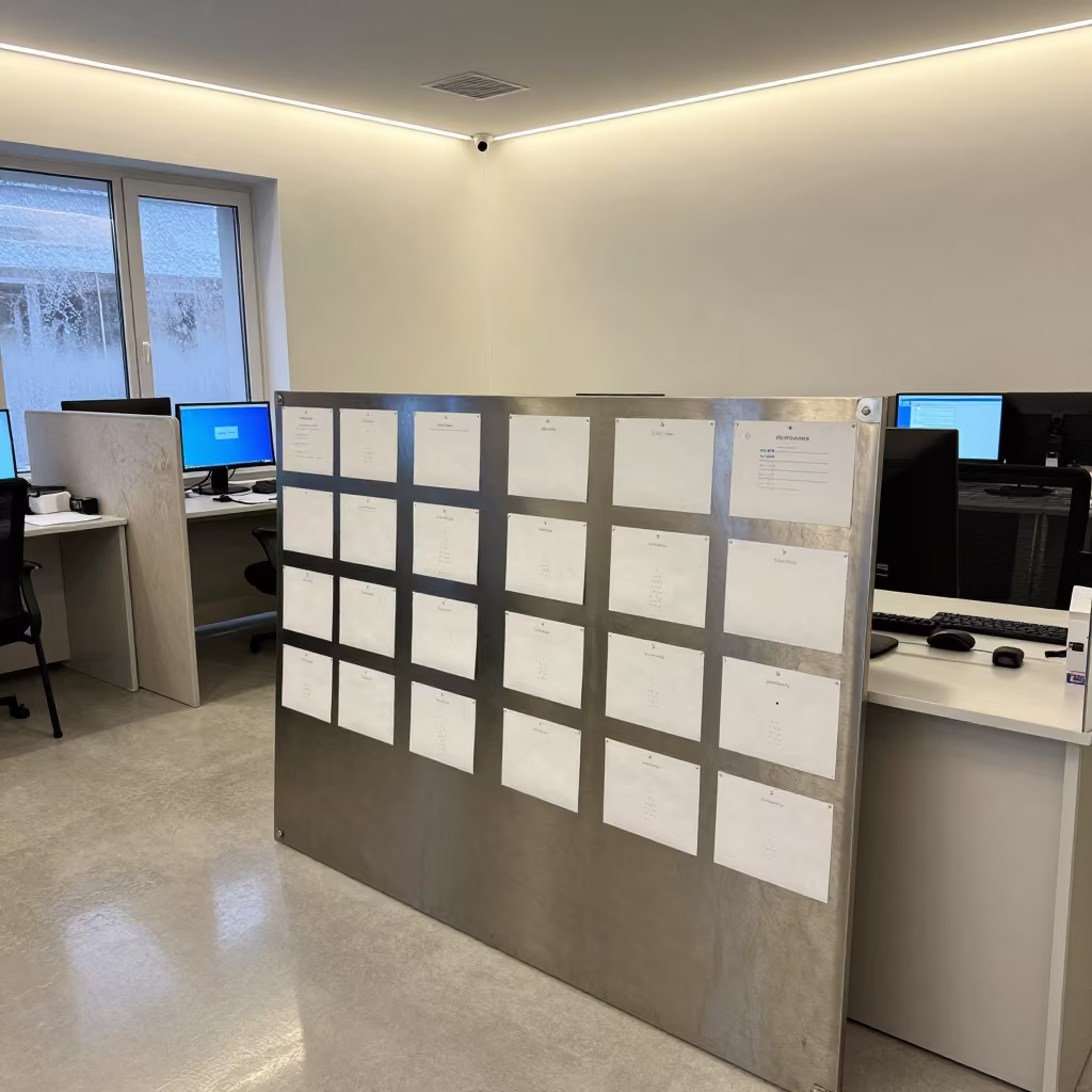 Conference Catering Change Board in Iğdır Office in in an operations center under monitor glow in Iğdır