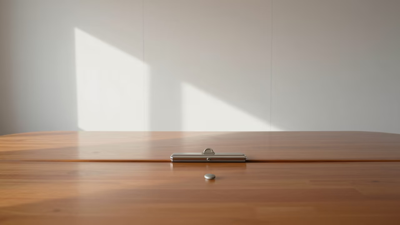 Conference Dais Clip Pouch with Dust and Glare in at a boardroom table before a meeting near Stavanger