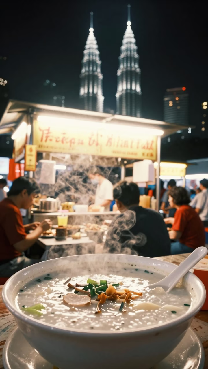 Congee in Kuala Lumpur at Deep In The Night Light in in Kuala Lumpur, Malaysia
