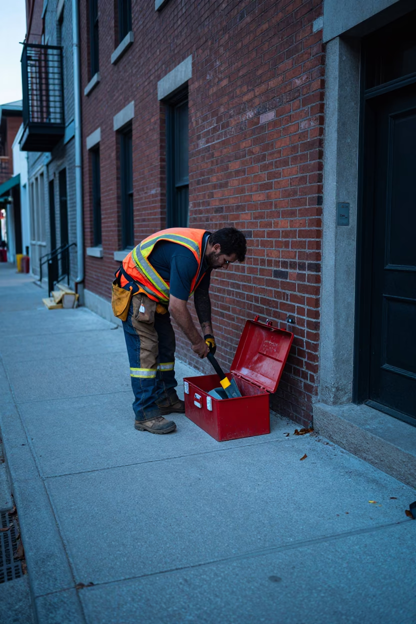 Construction Worker in Montreal in in Montreal, Quebec, Canada