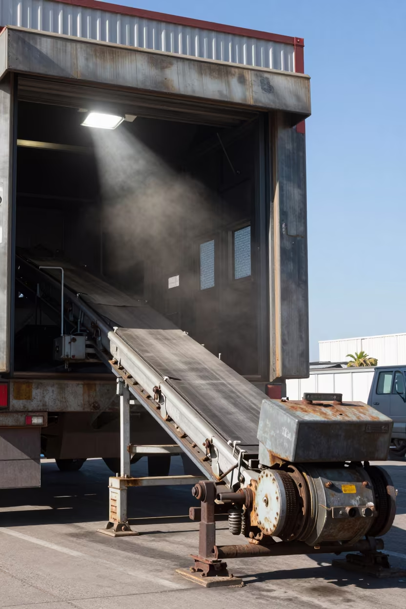 Conveyor Line Loading Dock Amarah in at a loading dock near Amarah