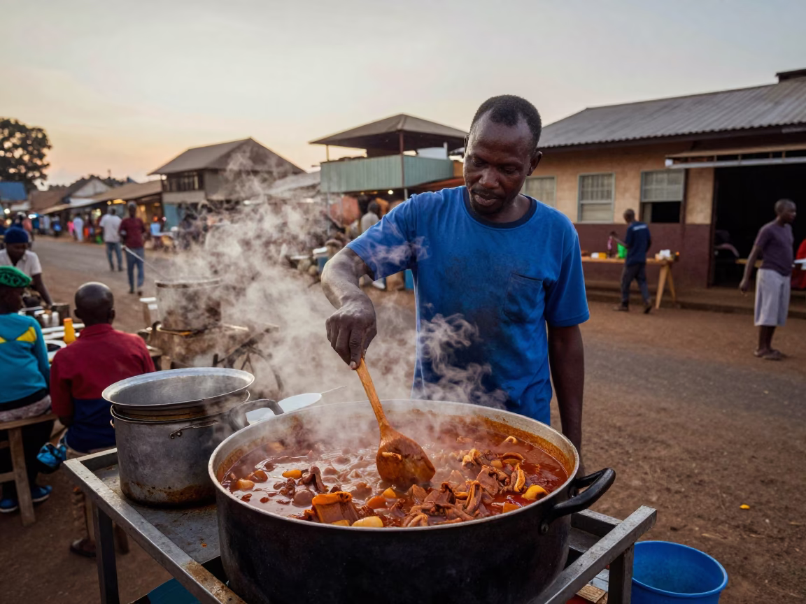Cooking Dinner in Nairobi at The Early Evening Light in in Nairobi, Kenya