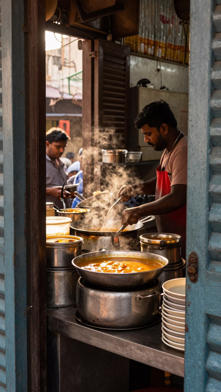 Cooking Sambar in Chennai in in Chennai, India