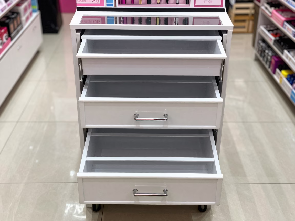 Cool Lash Fan Spool in Coimbatore Salon Light in in a beauty supply area under white LEDs in Coimbatore