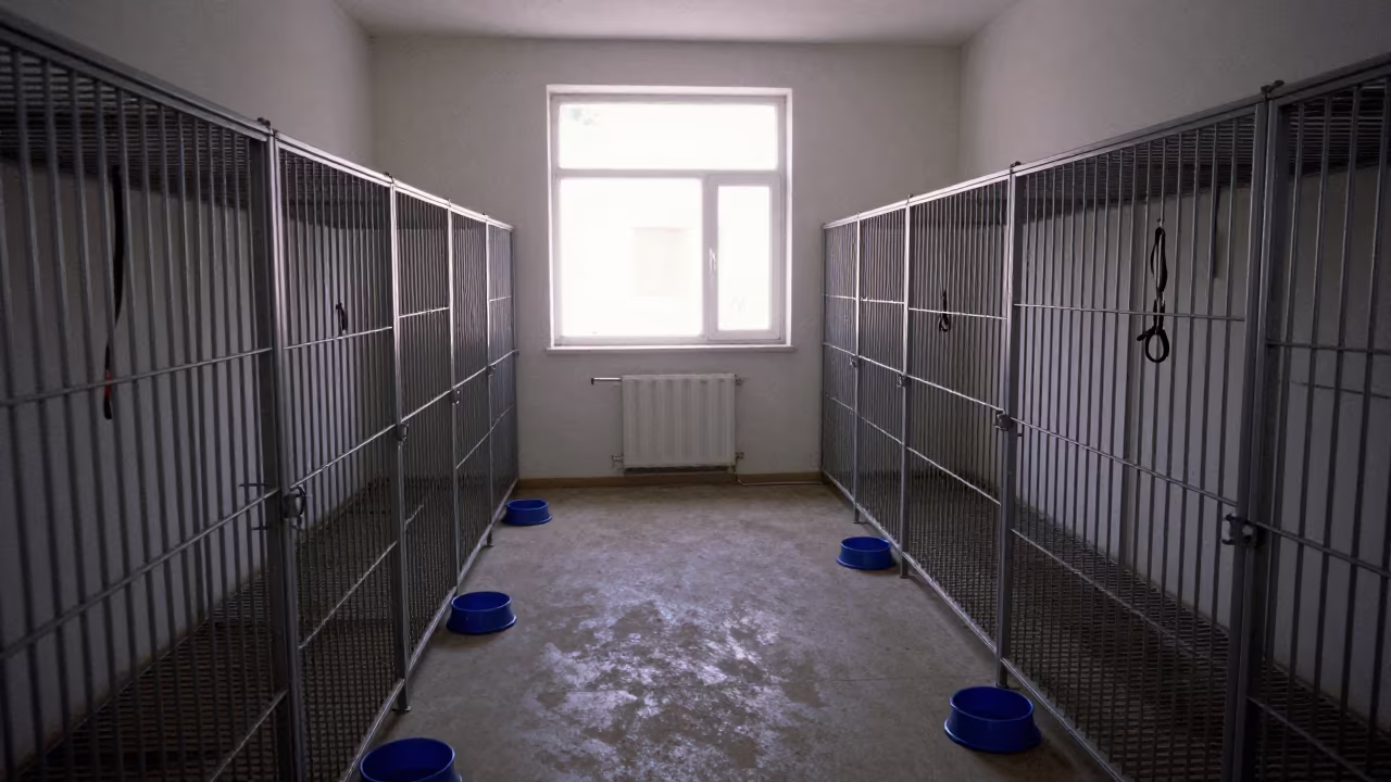 Cool Morning Light in Temara Dog Boarding Room in inside an adoption room in Temara