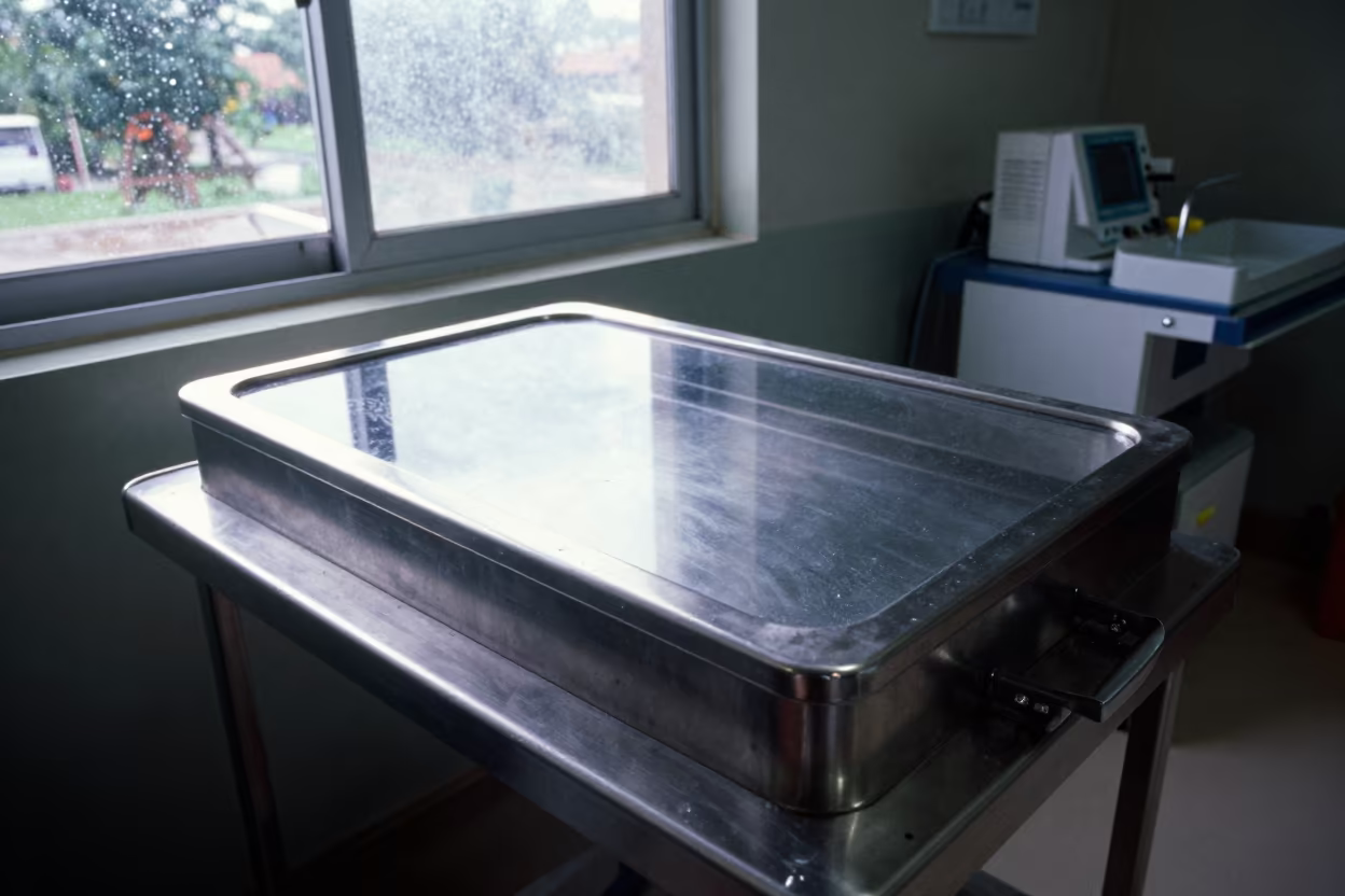 Coolant Tray in Sittwe Imaging Suite in inside an imaging suite near Sittwe