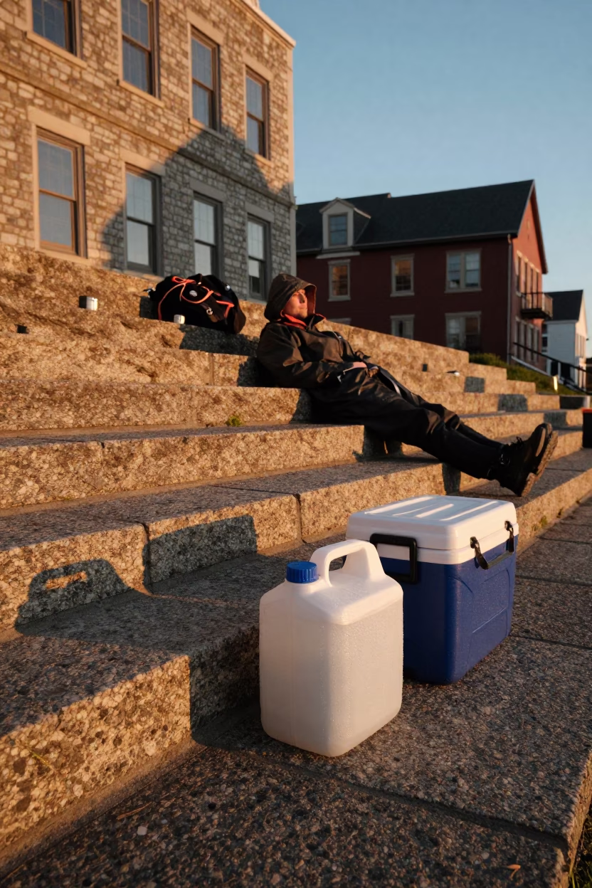 Cooler at Golden Hour in in Halifax, Nova Scotia, Canada