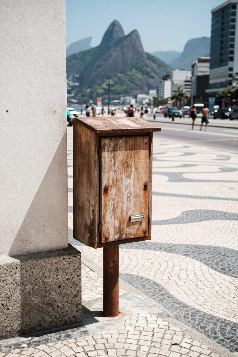 Copacabana Sidewalk in Rio De Janeiro in in Rio de Janeiro, Brazil