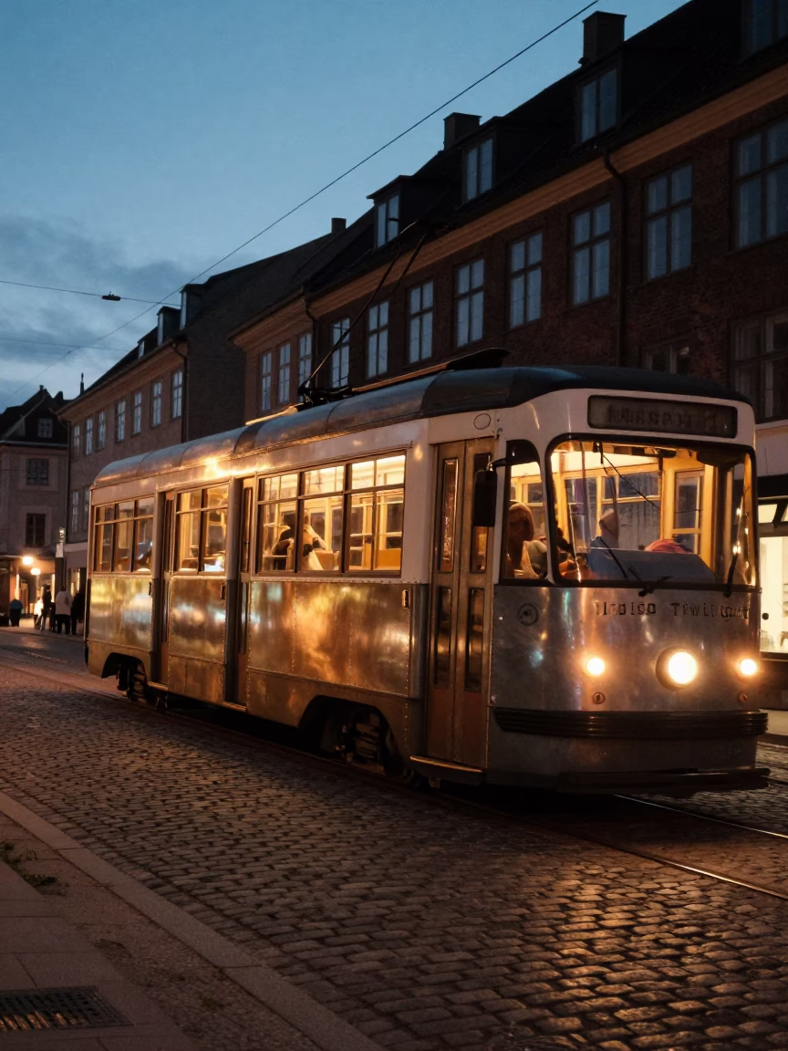 Copenhagen Indigo Twilight at Indigo Twilight After Sunset in in Copenhagen, Denmark
