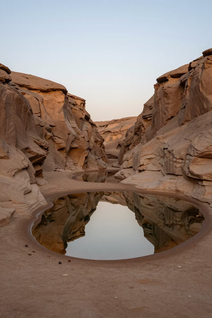 Copper Alluvial Fan Near Nouakchott Before Dusk in near Nouakchott