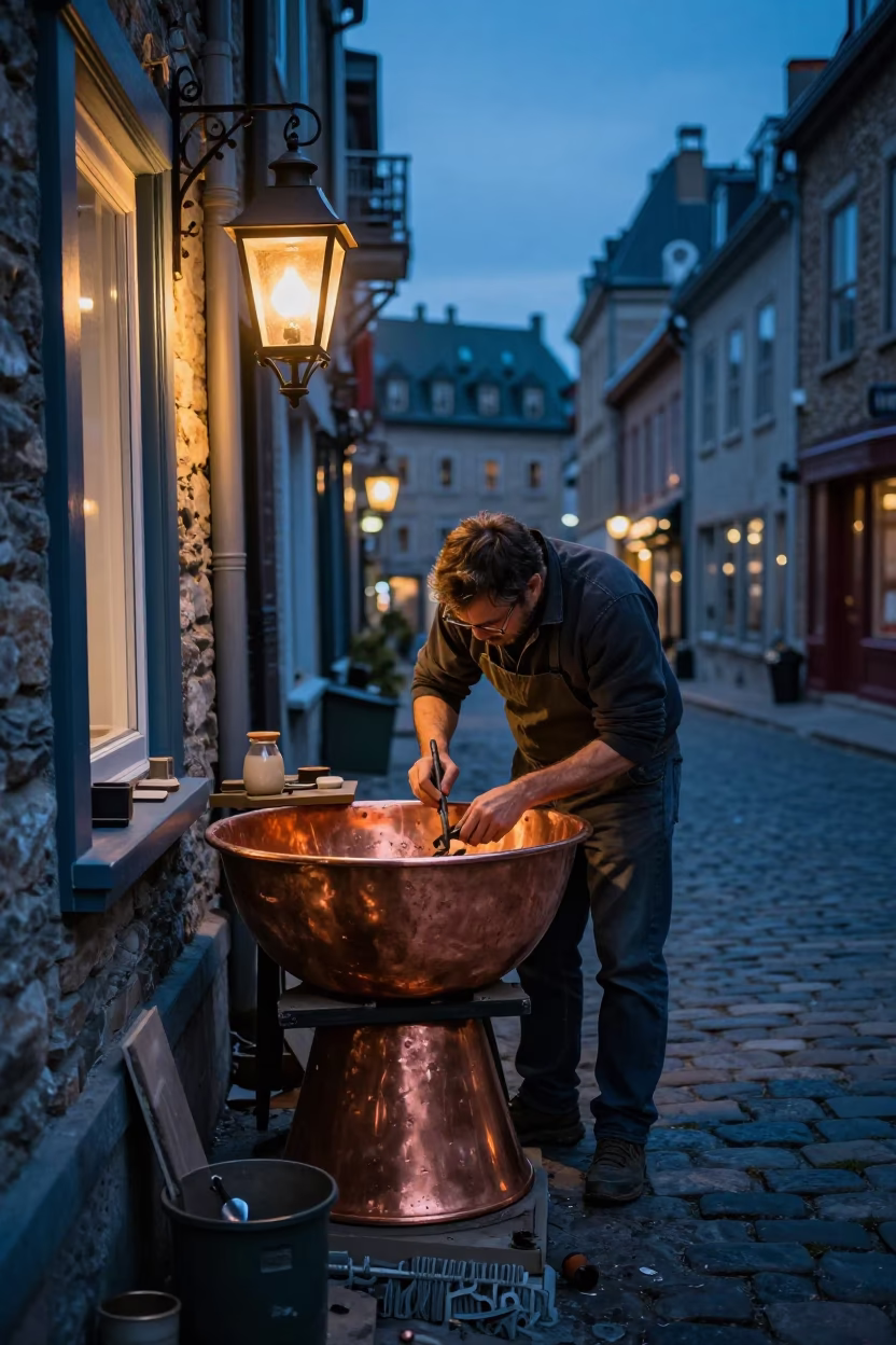 Copper Basin in Quebec City in in Quebec City, Quebec, Canada