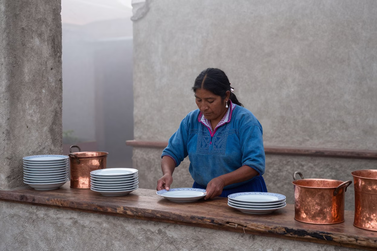 Copper Comales in Oaxaca in in Oaxaca, Mexico
