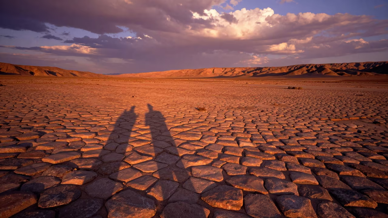 Copper Desert Pavement Nevada Valley Floor in across a wide valley floor in Nevada