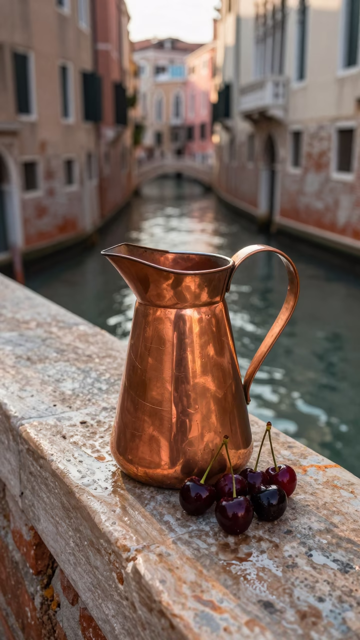 Copper Enamel Pitcher in Venice in in Venice, Italy