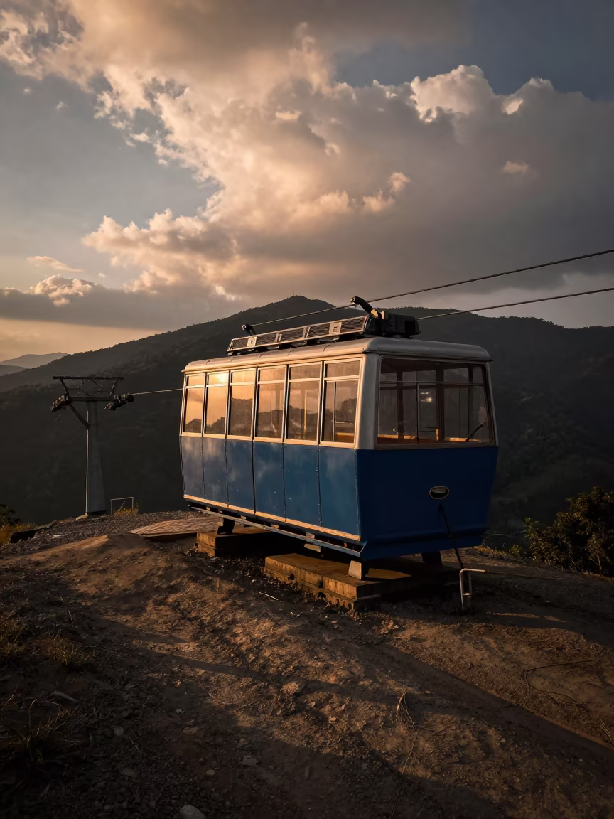 Copper Hour Cable Car Station Mountain Bhagalpur in near Bhagalpur