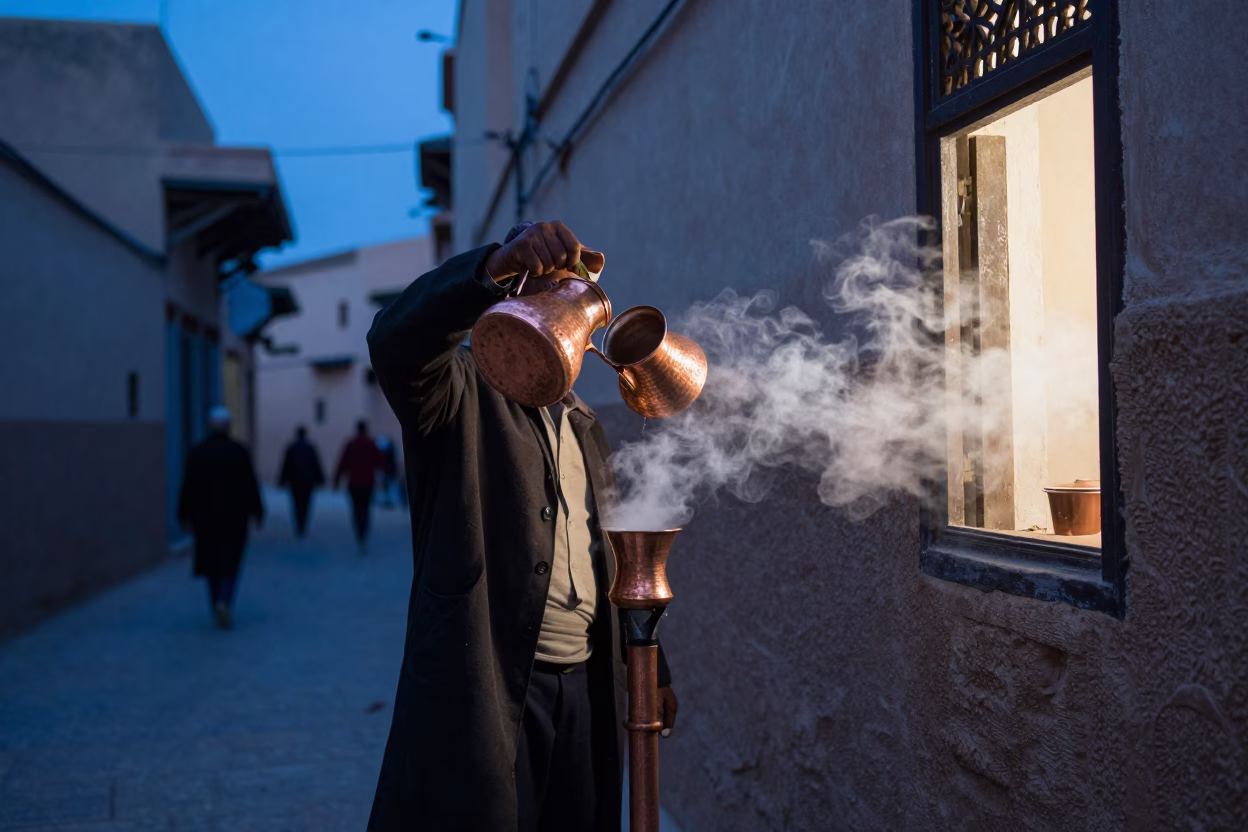 Copper Kettles in Fez in in Fez, Morocco