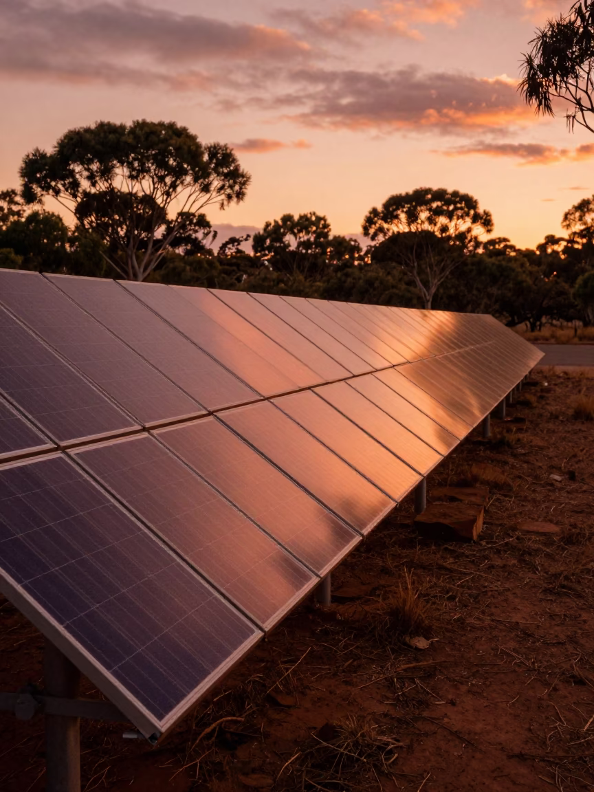 Copper Light in Adelaide at Copper-toned Light Before Dusk in in Adelaide, South Australia, Australia