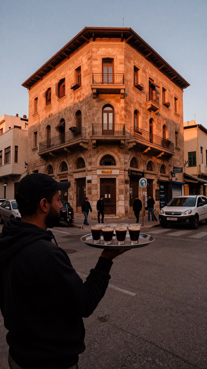 Copper Light in Beirut at Copper-toned Light Before Dusk in in Beirut, Lebanon