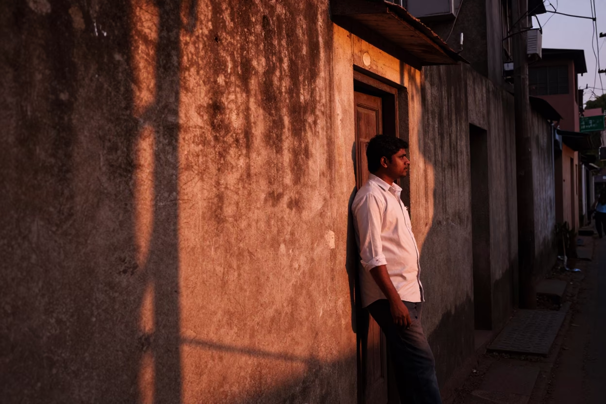 Copper Light in Mumbai at Copper-toned Light Before Dusk in in Mumbai, India