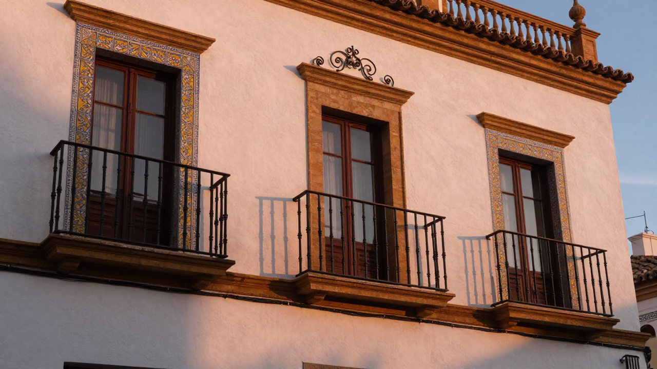 Copper Light in Seville at Copper-toned Light Before Dusk in in Seville, Spain