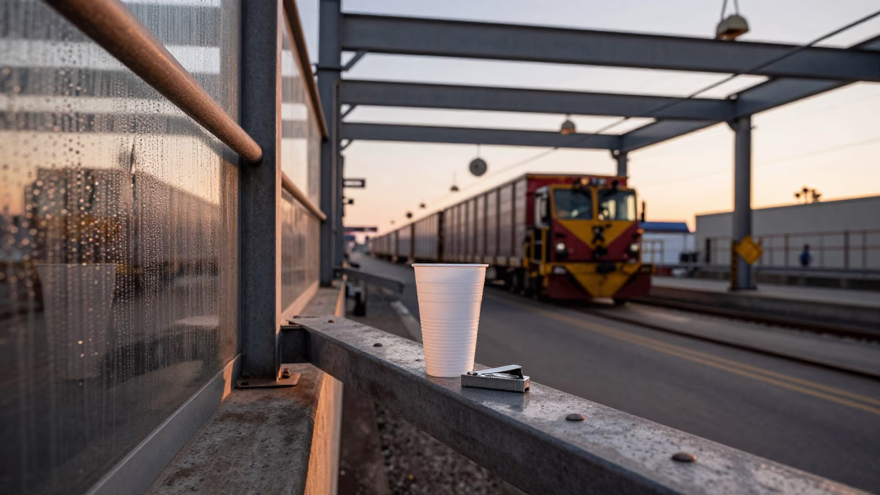 Copper Light Staple Remover Cup Cross Dock in inside a cross-dock lane in Philadelphia