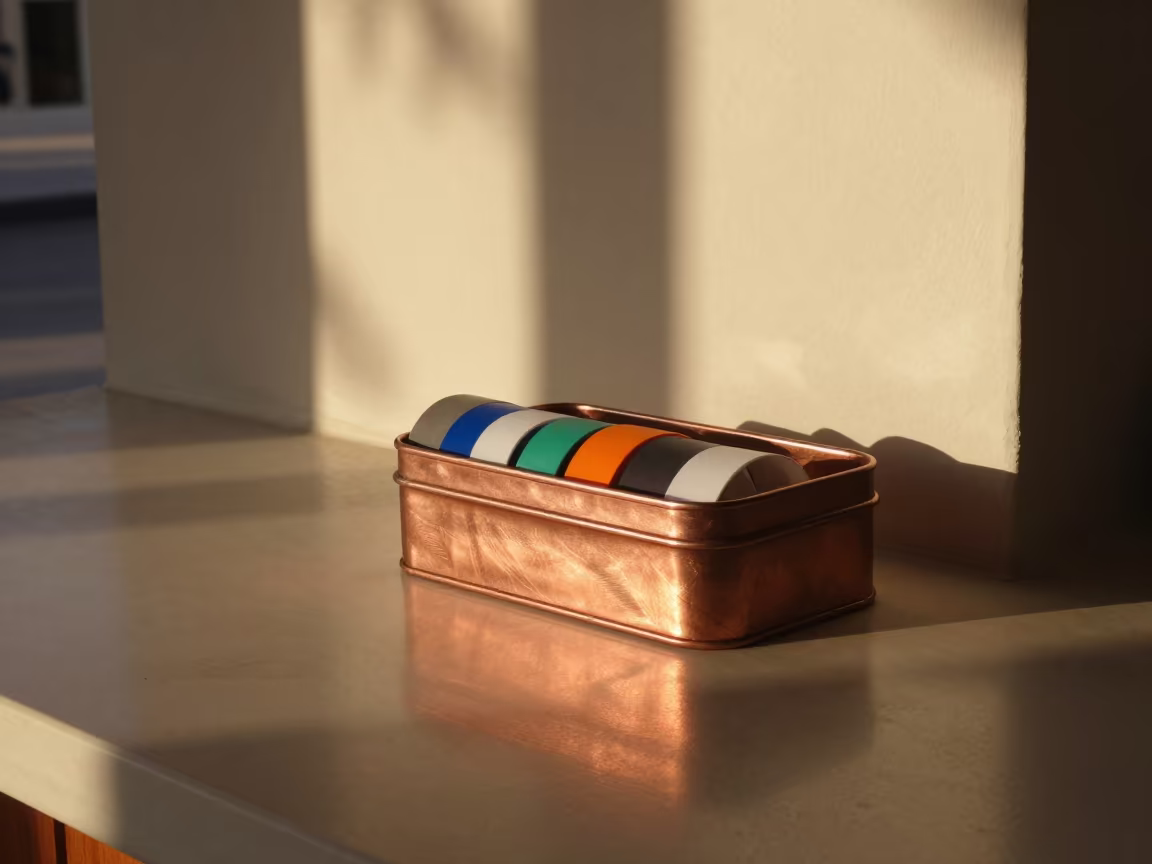 Copper Lit Wristband Tin in Hotel Lobby in inside a hotel lobby in Port Said