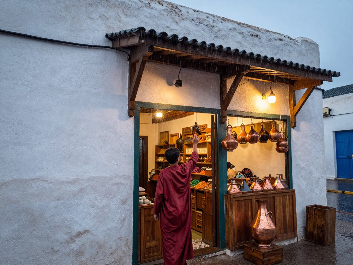 Copper Pot in Essaouira in in Essaouira, Morocco