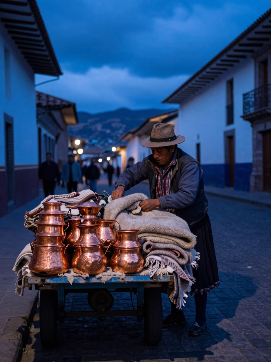 Copper Pots in Cusco in in Cusco, Peru