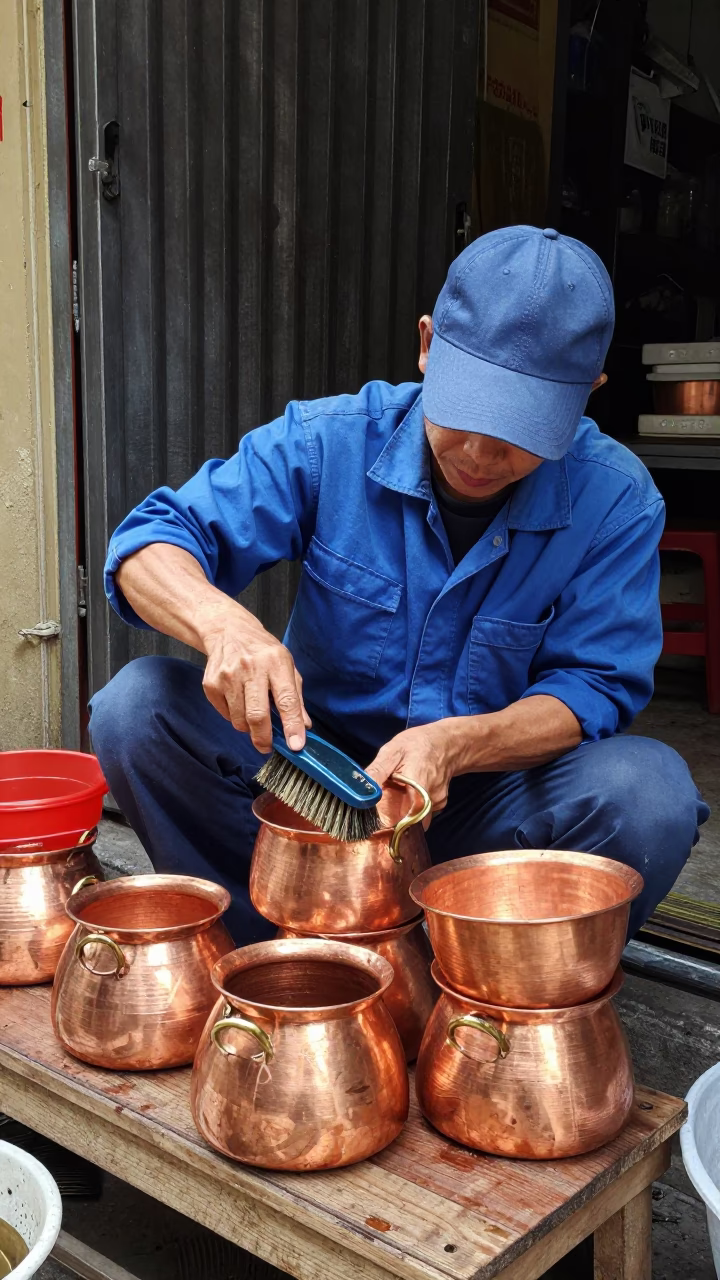 Copper Pots in Ho Chi Minh City in in Ho Chi Minh City, Vietnam
