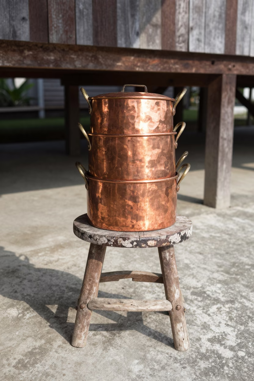 Copper Pots in Phuket in in Phuket, Thailand